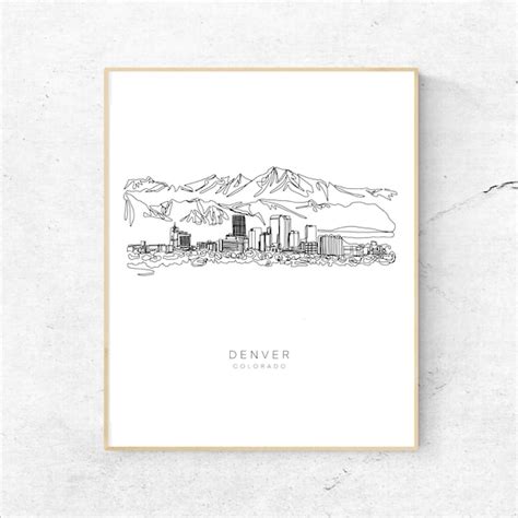 Denver Skyline - Etsy