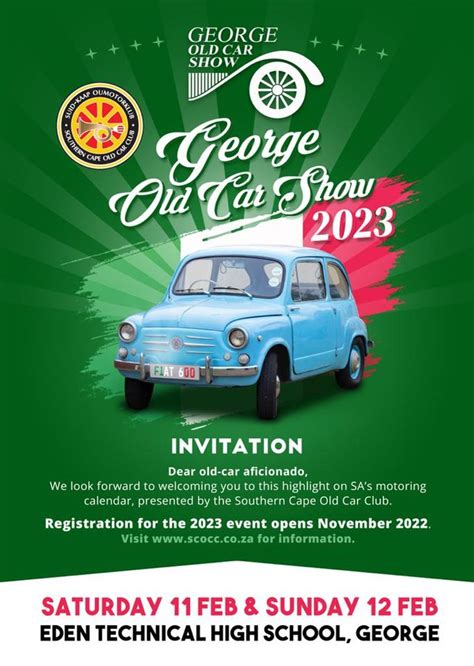 SCOCC George Old Car Show 2023 Event George Garden Route