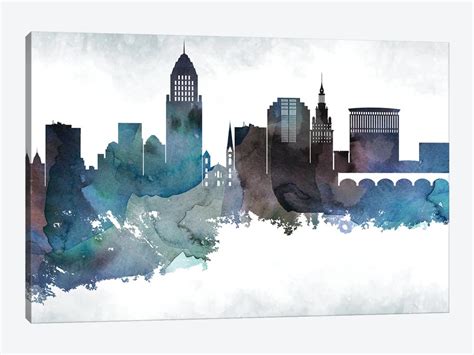 Cleveland Skyline Art Print by WallDecorAddict | iCanvas