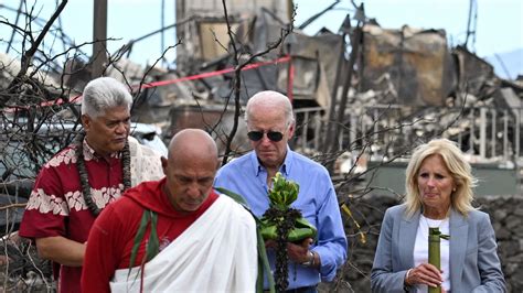 Biden in Maui vows to help Hawai'i rebuild from fires "for as long as ...