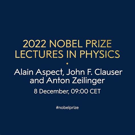 Broadcast of the Nobel Prize award ceremony & lectures