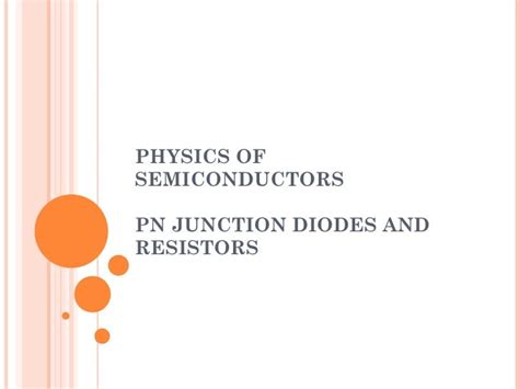 Semiconductor physics