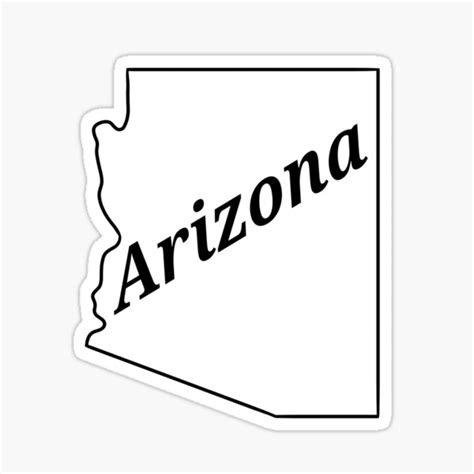 Arizona State Outline Stickers | Redbubble