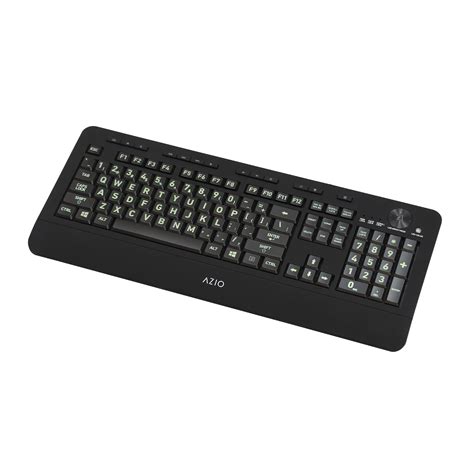 Azio KB506 5-Color Backlit Large Print Wired USB Keyboard - Walmart.com ...