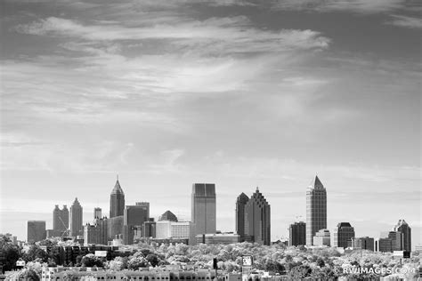 Framed Photo Print of DOWNTOWN ATLANTA SKYLINE BLACK AND WHITE Print ...