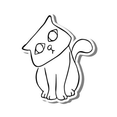 Kitten Outline Vector Art, Icons, and Graphics for Free Download