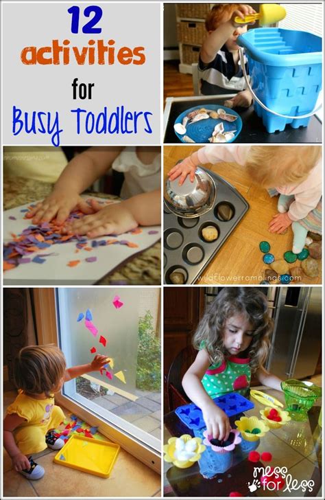 12 Busy Toddler Activities | Busy toddler, Infant activities, Toddler fun