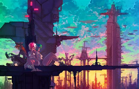 View 25 Futuristic Anime City Wallpaper 4K