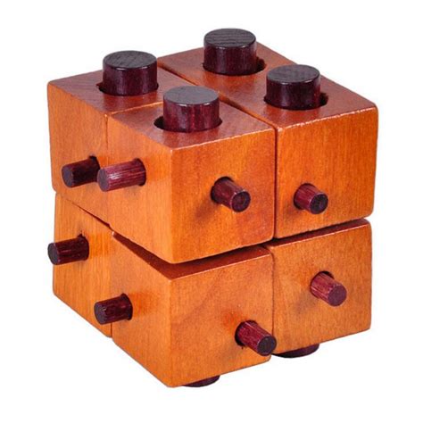 Wooden Eight Cube Puzzle - Interlocking Puzzle