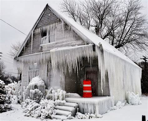 Ice House Detroit #ds74 | Ice houses, Abandoned houses, Ice storm