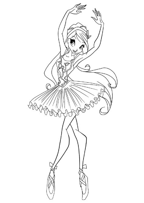 Ballet Ballerina Coloring Pages - Learny Kids