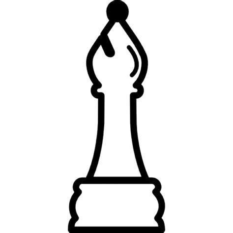 Bishop chess piece outline Icons | Free Download