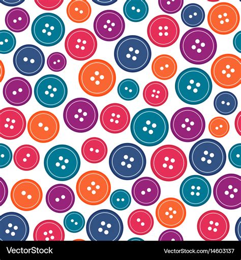 Seamless pattern with sewing buttons Royalty Free Vector