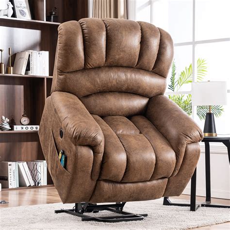 Buy MEETWARM Large Power Lift Electric Recliner Chair with Massage and Heat, Overstuffed Wide ...