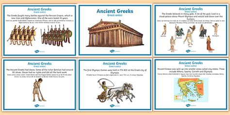 Ancient Greece Display Fact Posters Romanian Translation