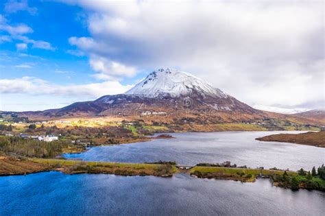 Aerial View of Mount Errigal, the Highest Mountain in Donegal - Ireland Stock Photo - Image of ...