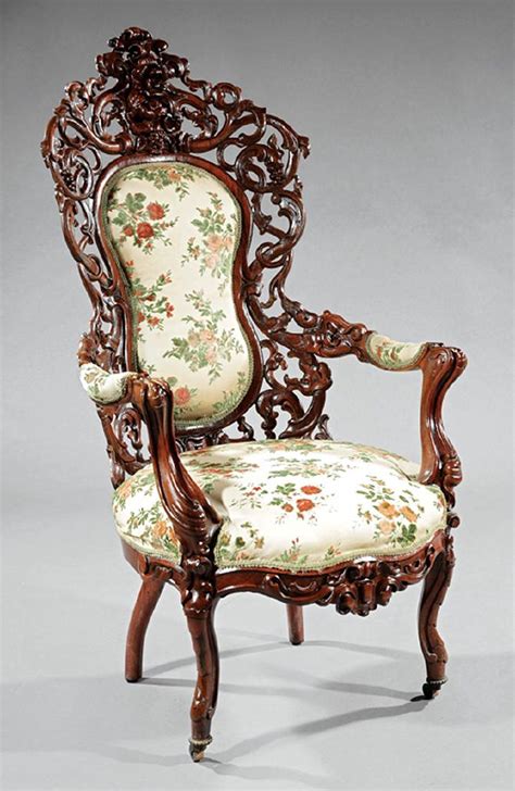 Carved and Laminated Rosewood Armchair - Nov 17, 2017 | Neal Auction ...