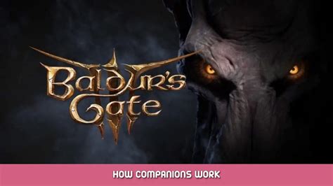 Baldur's Gate 3 - How Companions Work