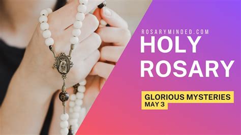 Today's Rosary -- Wednesday GLORIOUS Mysteries 💙 Follow Along Rosary - YouTube