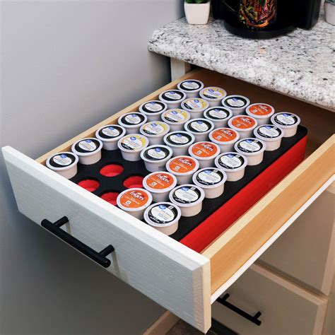 Coffee Red and Black Pod Storage Deluxe Organizer Tray Drawer Insert W – PolarWhale.com