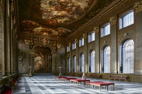 The Painted Hall at the Old Royal Naval College, Greenwich, London, UK ...