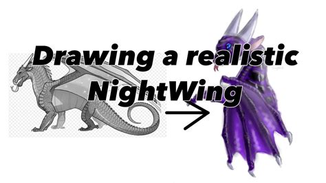 (Old) DRAWING A REALISTIC NIGHTWING! Wings of Fire nightwing clip art ...