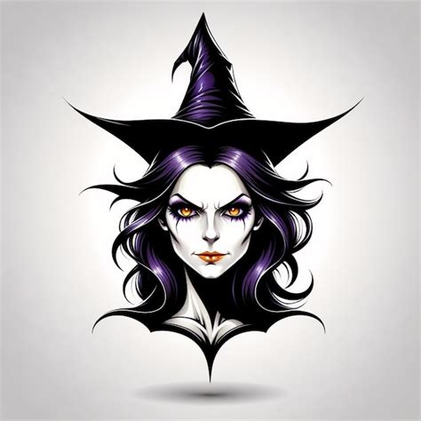 Premium Photo | Vector witch head vector clip art illustration