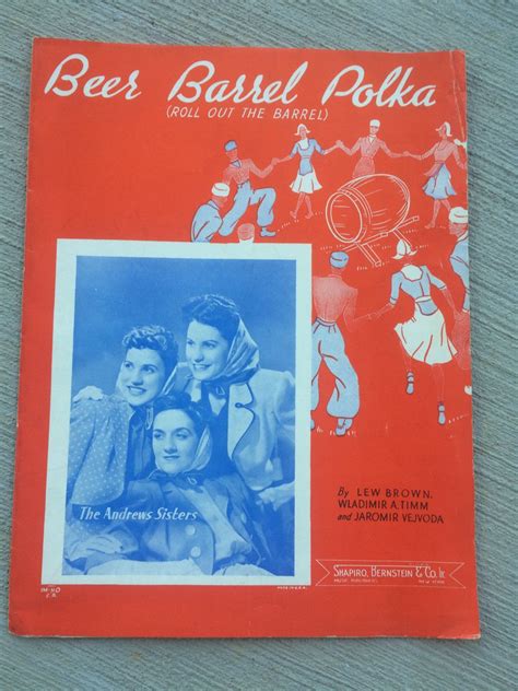 1934 Sheet Music - Beer Barrel Polka (Roll Out The Barrel) | Andrews ...