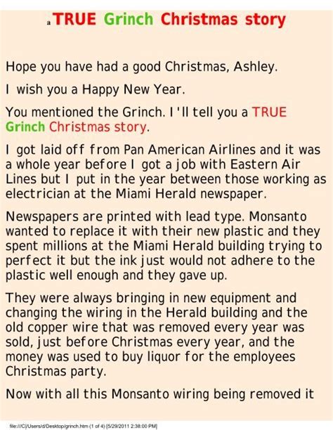 a TRUE Grinch Christmas story