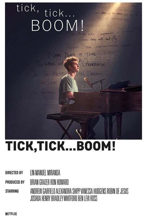 Tick, Tick...BOOM! Poster | Movie posters vintage, Movie posters, Tv show music