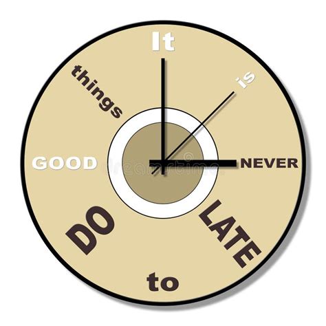 Never late clock theme stock illustration. Illustration of circle - 30255137