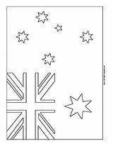 Australian Flag Coloring Page sketch template
