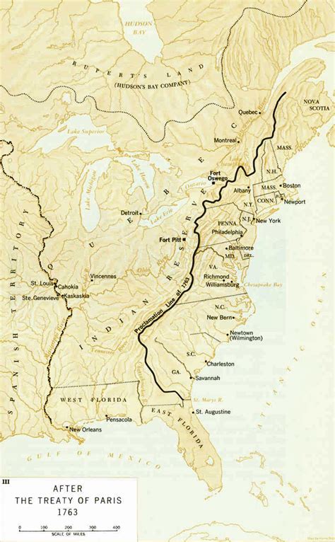 Map of North America After the Proclamation of 1763