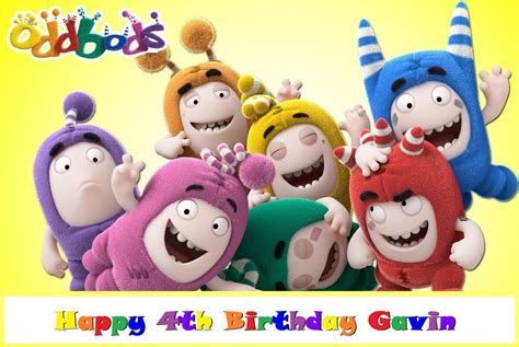 Oddbods Edible Cake Topper Image Decoration | Hacer invitaciones de ...