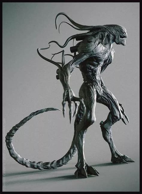 Xenomorph Monster Art, Creepy Monster, Fantasy Monster, Monster Design ...