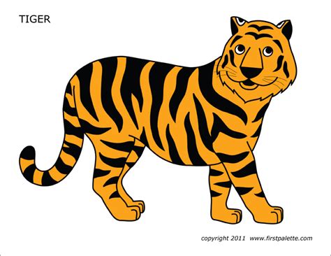 Tiger | Free Printable Templates & Coloring Pages | FirstPalette.com