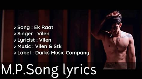 Vilen | Ek Raat💔 - Lyrics Video with Translation | Ek Raat Full Song English Meaning, Freaky ...