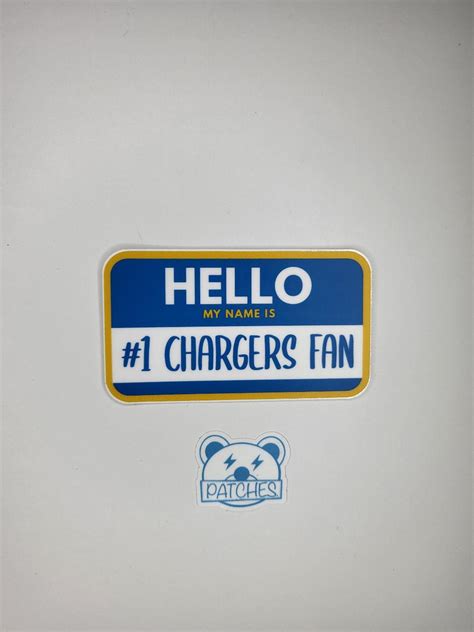 #1 Chargers fan sticker – OsitoPatches