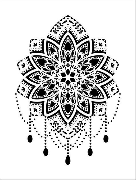 Printable Mandala Tattoo Stencil