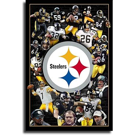 Amazon.com: Pittsburgh City Sports Steelers Football Poster American ...