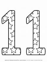 Number 11 Coloring Page sketch template