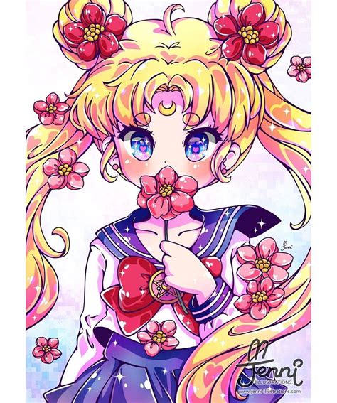 Sailormoon & flowers I hid some hearts in my drawing...go find them lol . . . #sailormoon #flo ...