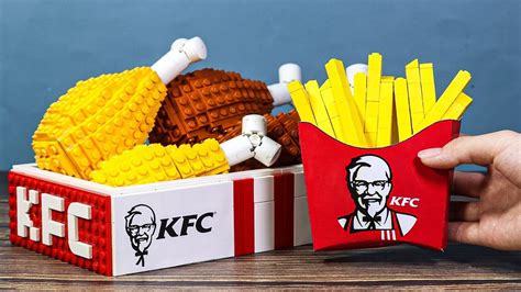 KFC style Fried Chicken Recipe & Crispy French Fries | Bricks World Stop Motion Cooking Asmr ...