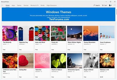 Install Themes from Microsoft Store in Windows 10 | Tutorials