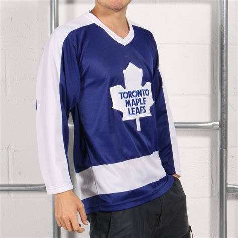 Toronto Maple Leafs hockey jersey in blue with... - Depop