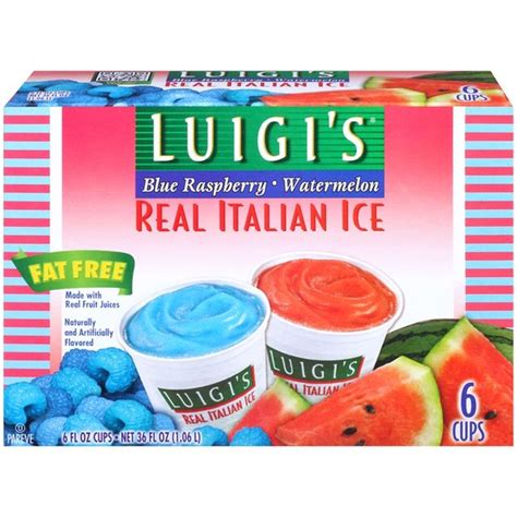 Luigi's Italian Ice, Real, Blue Raspberry/Watermelon (6 oz) from Albertsons - Instacart