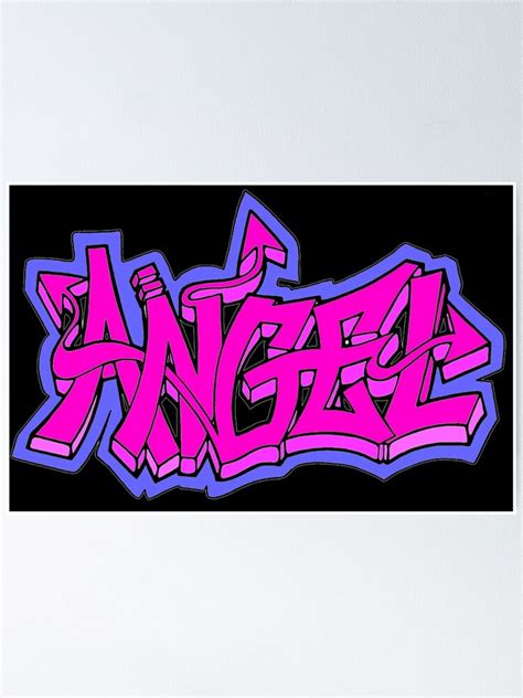 "Graffiti Angel (word)" Poster for Sale by lunaphotos | Redbubble