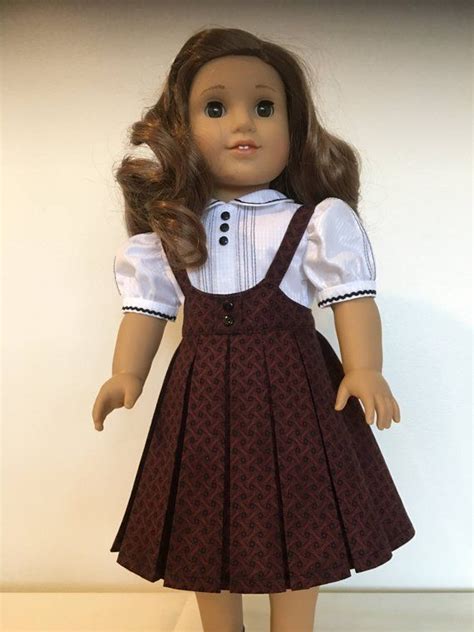 Rebecca's Pleated School Dress Fits American Girl Dolls | American girl clothes, Doll clothes ...