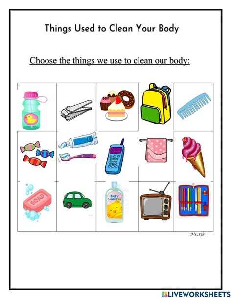 Keeping clean, Personal hygiene interactive worksheet | Kindergarten worksheets, Personal ...