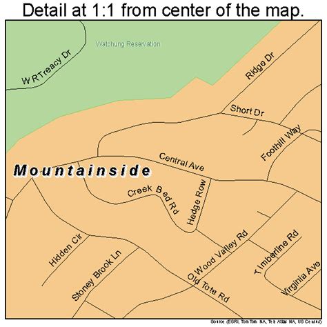 Mountainside New Jersey Street Map 3448510